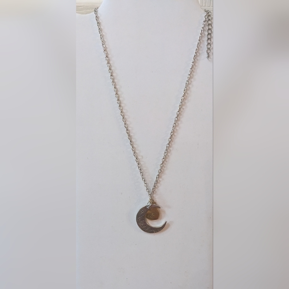 New I love you to the moon and back, Mom, sister, daughter, Grandma necklace